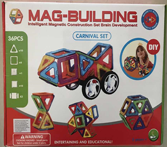 Игрушка: магнитный конструктор 36 деталей