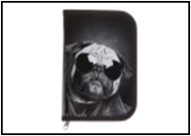 Пенал 1 секция откидная планка 130*190 лам.карт Hatber мал Dog in black