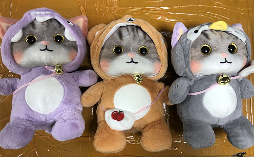 Кот в капюшоне+сумка, 40 см