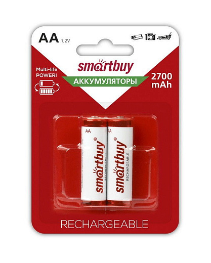 Аккумулятор NiMh Smartbuy AA/2BL 2700 mAh (24/240)