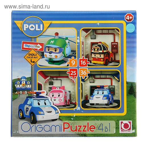 Пазлы "Robocar  4 в 1"
